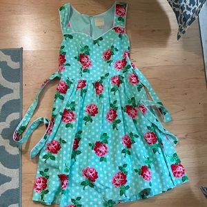 ModCloth teal rose dress